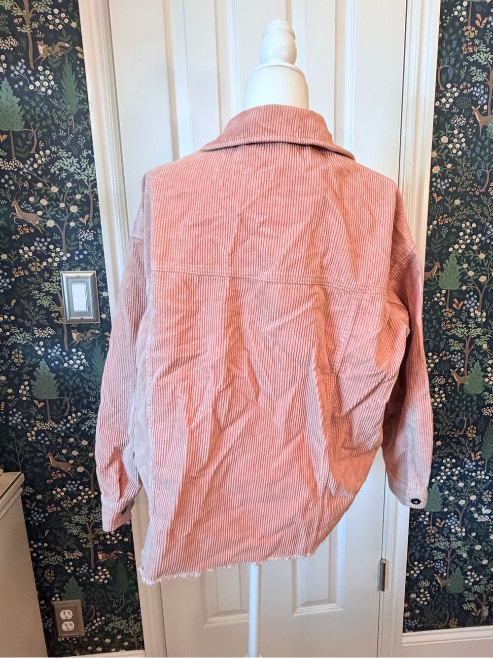 Zara Blush Pink Ribbed Button-Up Top - Picture 4 of 5